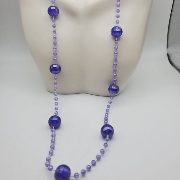 Jewelry - Blue disco sparkle beaded necklace frost‎ gift for her